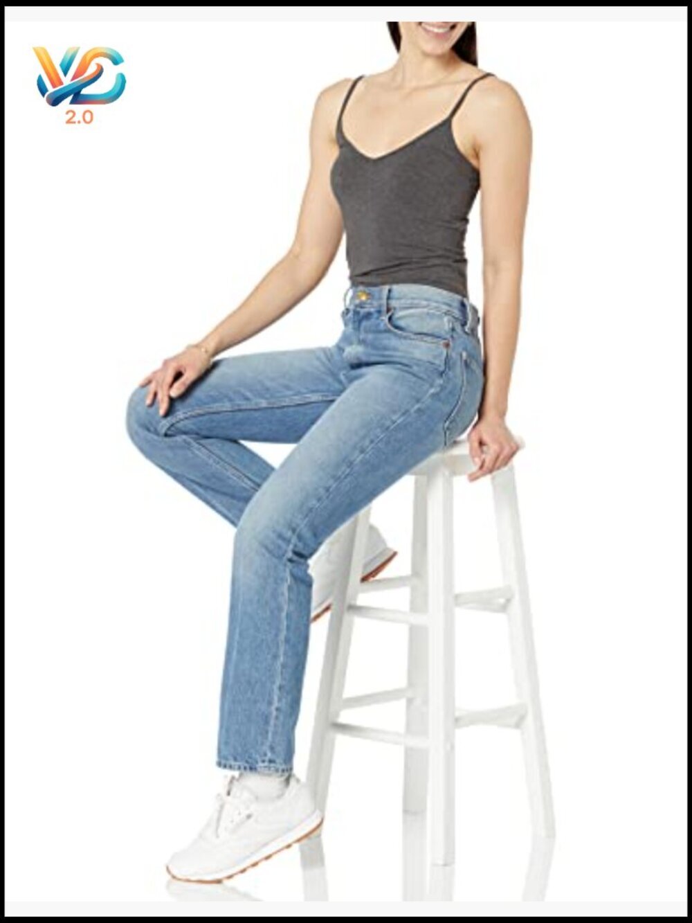 Slim-Fit V-Neck Cami Pack of 4 Layering Tank Top Essential Staple - Picture 5 of 7